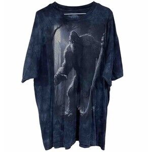 Skull Bone Bigfoot Sasquatch T Shirt Mens Size 2XL Blue